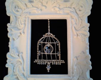 Bluebird of Happiness Framed jewelry Art