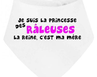 Funny baby bib bandana I'm the Princess Queen don't...