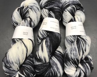 Oscar Worsted, Hand Dyed Yarn, worsted weight, superwash merino, Cruella