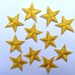 Pack of 10 Yellow star patches > iron-on or sew-on > very pretty!