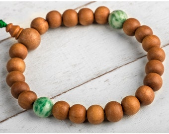 Sandalwod Bracelet, Sandalwood Mala Bracelet, Wrist Mala Bracelet, Wood Bracelet, Healing Bracelet, Yoga Bracelet, Buddhist bracelet