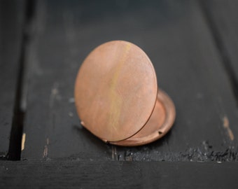 Vintage Copper Coated Steel Locket 38mm