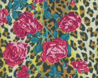 Free Spirit Fabrics Anna Maria Horner Field Study Linen Cotton Domestic Cat in Coral - Half Yard