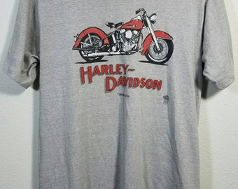Vintage 1983 Harley Davidson Motorcycle T-Shirt Size Large