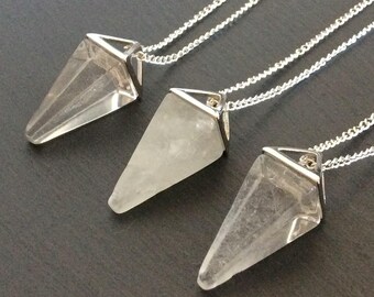quartz necklace, quartz jewelry, quartz pendant, quartz stone, crystal necklace, crystal point, quartz point necklace, clear quartz
