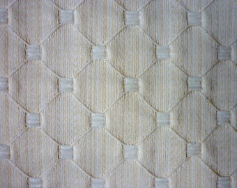 Par de hermosas cortinas naturales, cortinas forradas, diseño tradicional, excelente estado, cortinas de 60 "x 54", poliester/algodón blanco