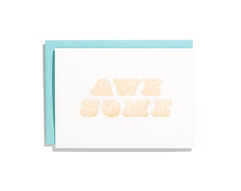 Awesome Block - Letterpress Congratulations Card - CC056