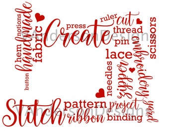 Sewing Machine Shaped Decal