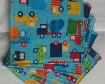 Cloth napkins set of 5 school lunch Kid-friendly zero waste