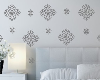 Vinyl Wall Decal-Damask Medallion Design- Vinyl Wall Decal