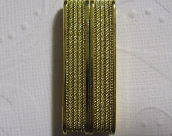 Magnetic Glue in Bar Clasp - Gold Color Ridge clasp 37.4x19.6x7mm (34x4.3mm id)