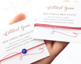 Red String Bracelets - Evil Eye Bracelet - Red Bracelet - Gift - Good Luck - Couples Bracelet