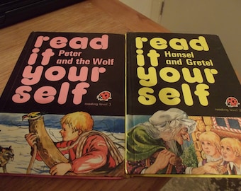Read it yourself Ladybird books, Hansel and Gretal, Peter and the wolf , vintage