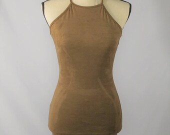 Tan, Beige Bodycon, Body Hugging, Spaghetti Strap Dress
