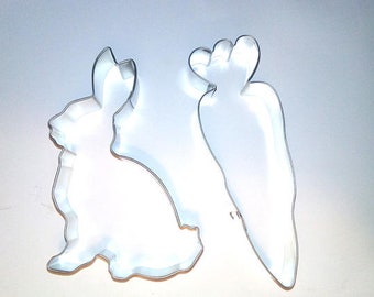 Rabbit and carrot Cookie Cutter, 5.5", Easter bunny cookie cutter, Easter cookie