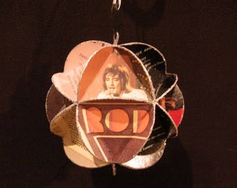 Rod Stewart Album Cover Ornament Made From Record Jackets