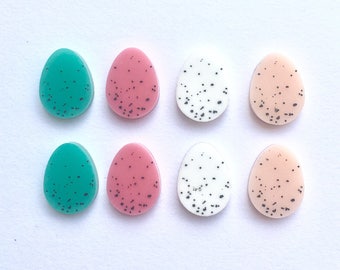 Acrylic / perspex laser cut earrings speckled easter egg earrings studs - multiple colour color mix n match