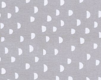 SALE Cotton + Steel Knit Fabrics Moons in Fog Gray Dress Shop Grey White Jersey Knit Fabric Leggings Fabric Apparel Material Sewing Knits