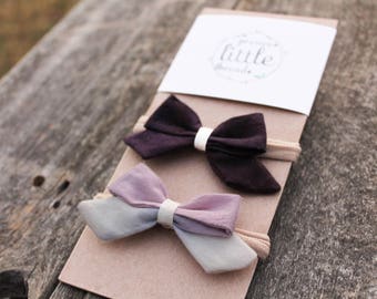 Botanically colored/ naturally dyed/ bow/ headband