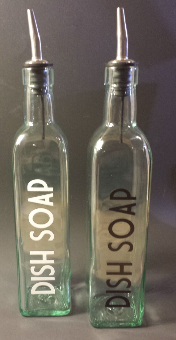 Liquid Dish Soap Dispenser w/Vinyl Decal