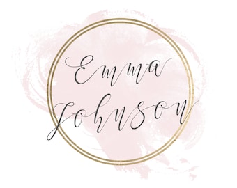 Premade logo, logo aquarelle, logo du Blog, Blog en-tête, Logo personnalisé, aquarelle en-tête, Logo personnalisé, Logo design, Brush script, 6 couleurs