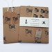 Schnauzer Gift Wrap Set: 2 Sheets Kraft Wrapping Paper with Dogs, 2 Gift Tags, 4 Stickers, 5m Hemp Twine.