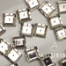 12mm Square, 28pcs Clear Crystal, sew on stone embellishment flatback