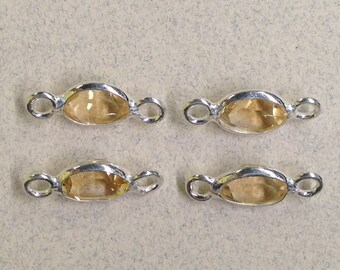 Sterling Silver Citrine Connector FND-01