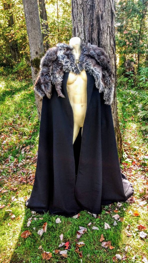 Fur Cloak Viking Cloak Jon Snow Fur Capelet Medieval
