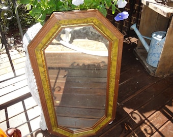 Vintage Home Decor Mirrors/Vintage Mirrors/Vintage Mirrors/1960's Mirror/WallHanging Mirror/Vintage/Rustic/Octagon Shaped Mirror/Furniture