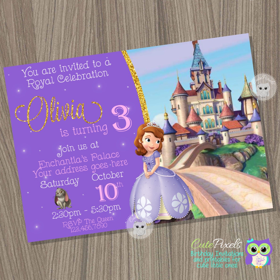 Sofia The First Invitation Princess Sofia Invitation 2128