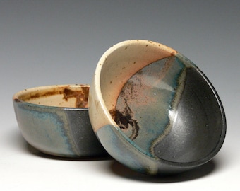 Set of 2 Pottery Soup Bowls, Stoneware Cereal Bowls, Hand Thrown Soup Bowls, Classic Rice Bowls