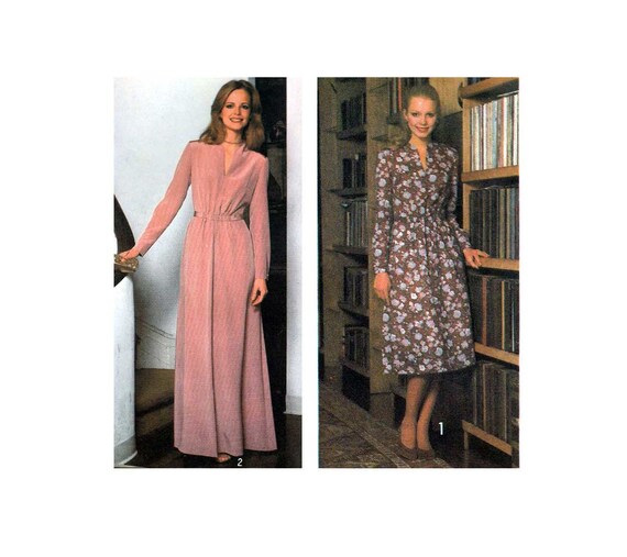 Women's Dress Sewing Pattern Long Sleeves Evening