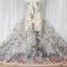 Exquisite Floral Embroidery Lace Fabric, wedding gown fabric, Wedding Bridal Lace Fabric by yard