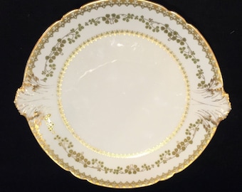 Antique Haviland Limoges Cake Plate with Handles