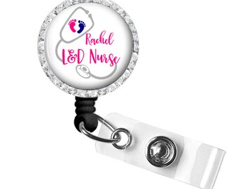 Labor & Delivery Nurse Badge Reel | Retractable Badge Holder | Personalized Badge Reel | Style 748