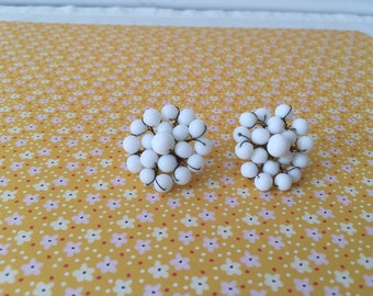 Vintage Milk Glass Earrings