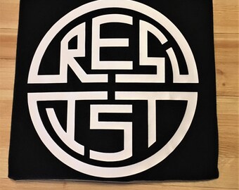 Resist tshirt,Resistance tee, political shirt, anti Trump, equality, Original artwork ,Not my president, art deco, protest march, plus sizes