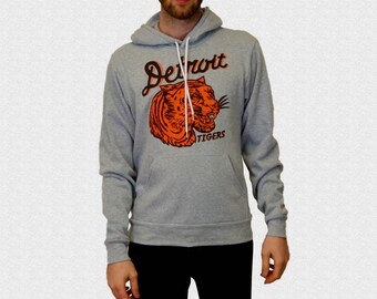 Detroit Tigers Hoodie Hooded Sweatshirt Vintage 1935 Penant Inspired Design Pullover Hooded Sweatshirt Tigers Fan Gift Opening Day 2018