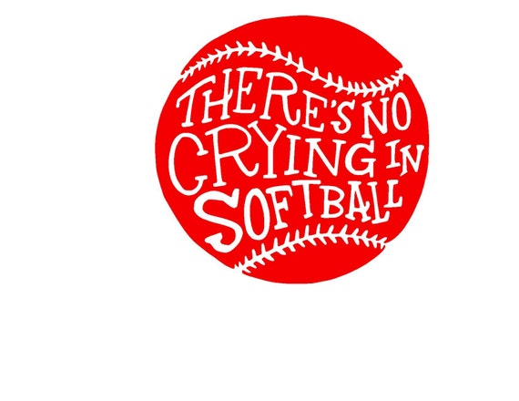Download There's No Crying In Softball SVG Print DXF or