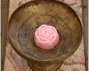 3 x Bougie parfumée "rose" , 100% naturelles