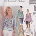 McCall's 4037 Misses' Bias Blouses Sizes 4, 6, 8, 10, 12, 14 UNCUT Pattern