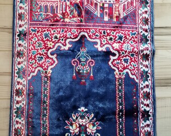 Vintage Swan Brand Velveteen Tapestry Wall Hanging ~ Rug