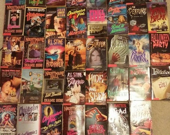Three vintage, random 1990s young adult horror books - terror authors like R.L. Stine & Christopher Pike, Fear Street, I choose, you shiver!