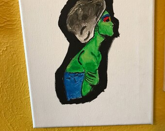 Alien woman with tin hat