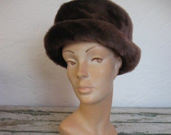 Faux Fur Slouchy Hat// Rose Tint/ Cold Weather//