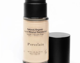 Porcelain Liquid Foundation, Liquid Foundation, Organic Foundation, Vegan Foundation, Liquid Foundation, Natural Liquid Foundation, Vegan