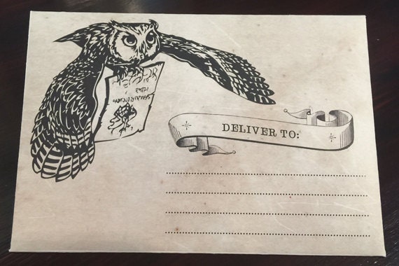 Harry Potter inspiré enveloppe A7 DIY imprimable