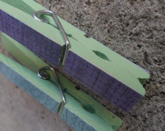 Light Blue and Lavender Clothespins