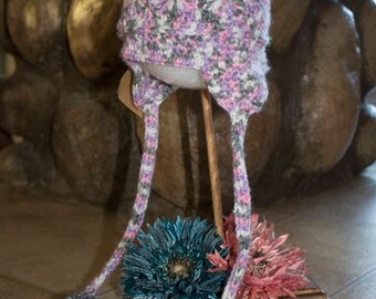 Girls 6-12 month earflap hat